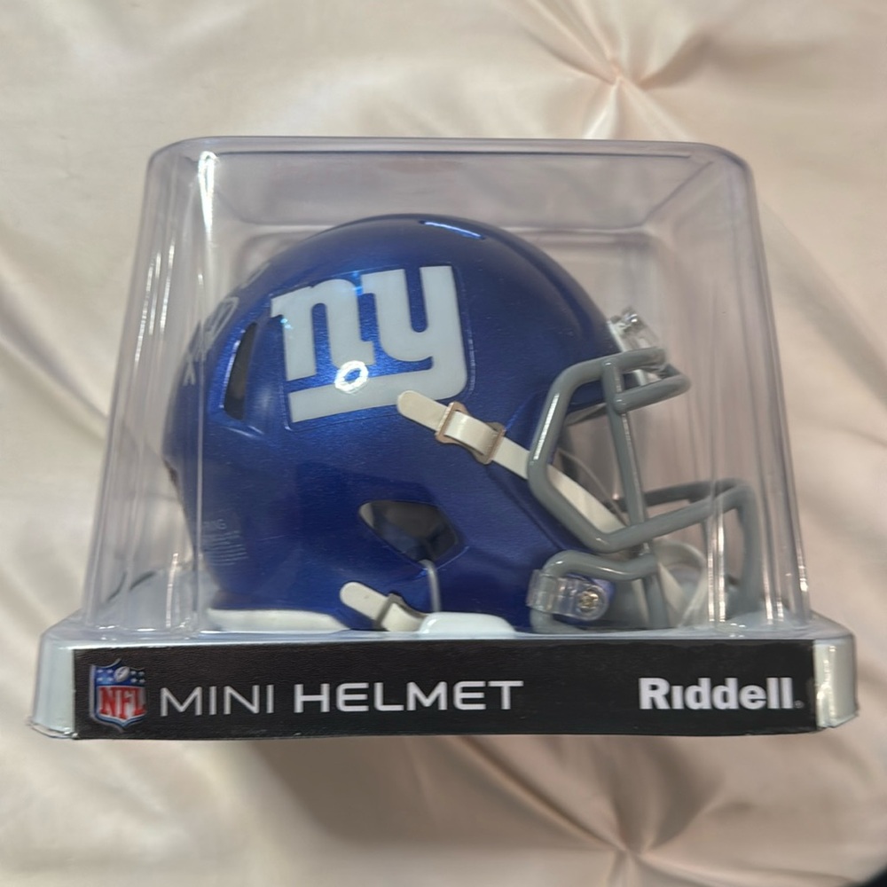 Rashad Jennings Signed New York Giants Speed Mini Helmet